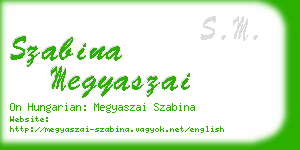 szabina megyaszai business card